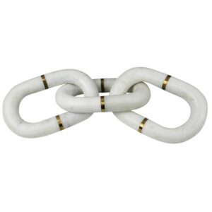 White Marble Chain with Three Links by HomArt