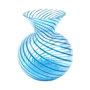Torcello Aqua Stripes Bud Vase by Abigails