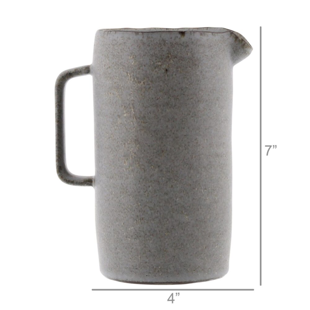Large Light Grey Tiburon Pitcher by HomArt - Image 2