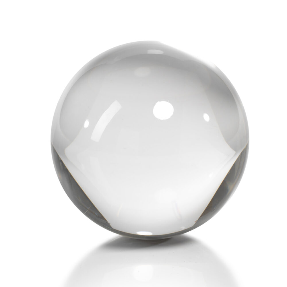 Jacy 3.5"d Crystal Glass Balls Set of 2 by Zodax