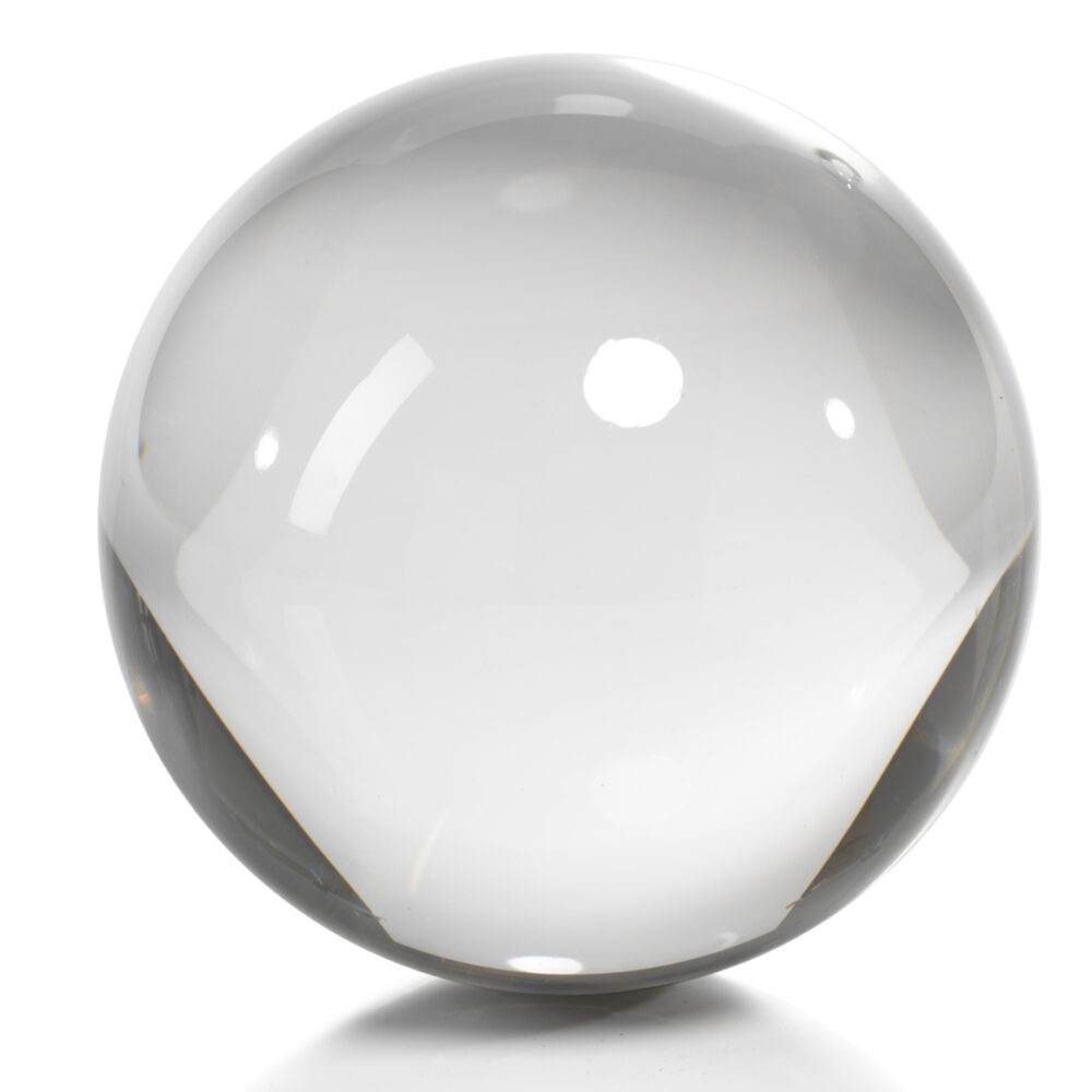 Jacy 4.5"d Crystal Glass Balls Set of 2 by Zodax