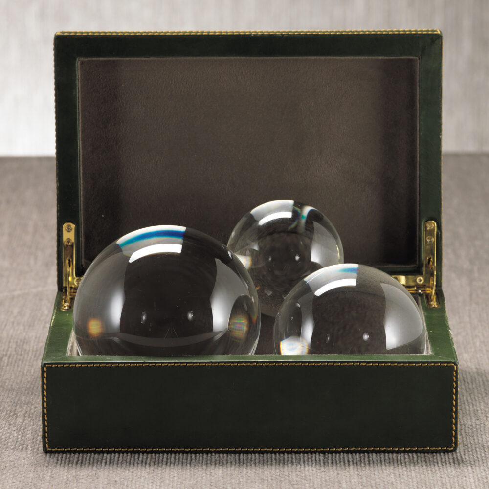 Jacy 3.5"d Crystal Glass Balls Set of 2 by Zodax - Image 4