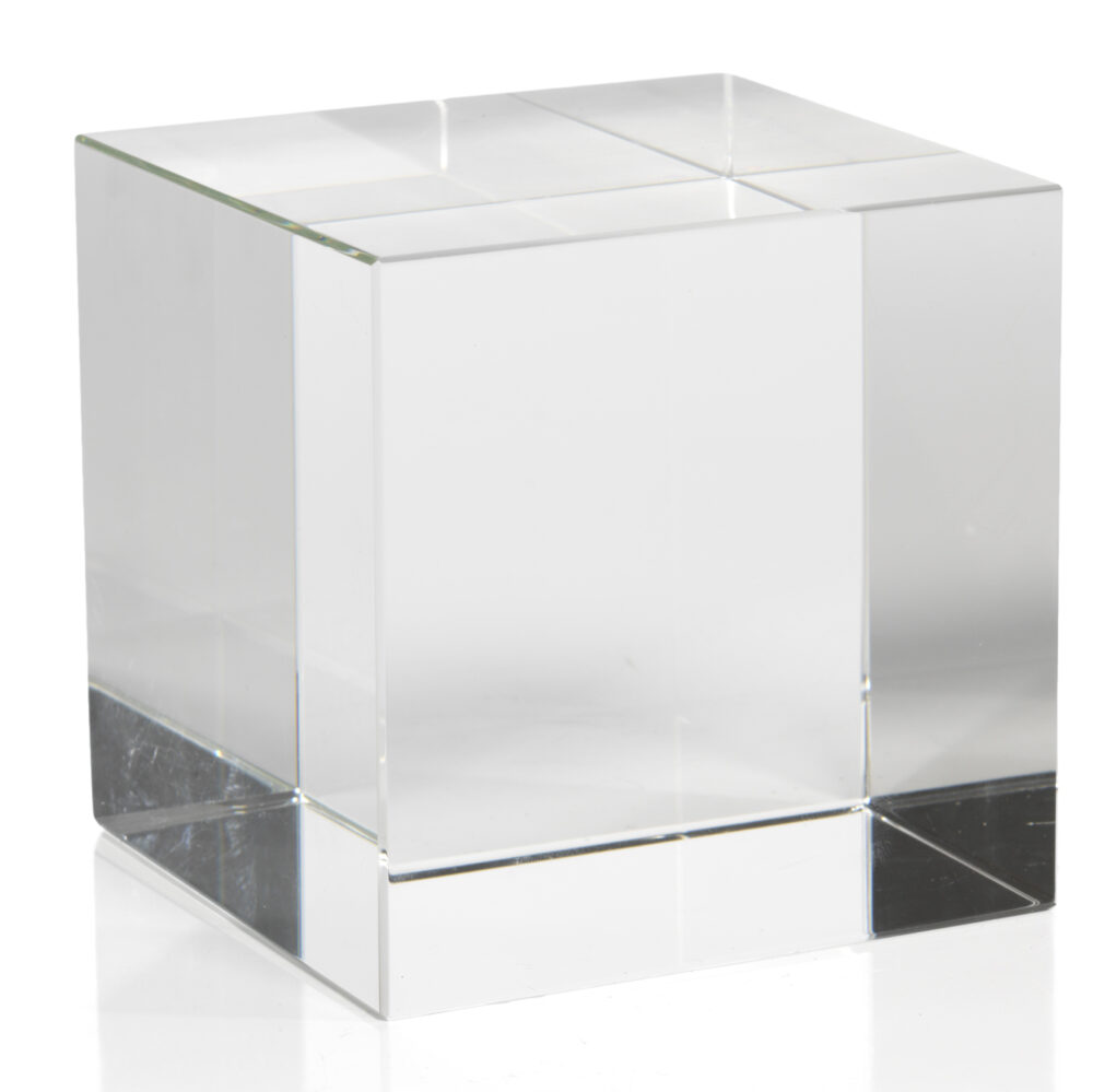 Jacy 4.5"d Crystal Glass Straight Cube by Zodax