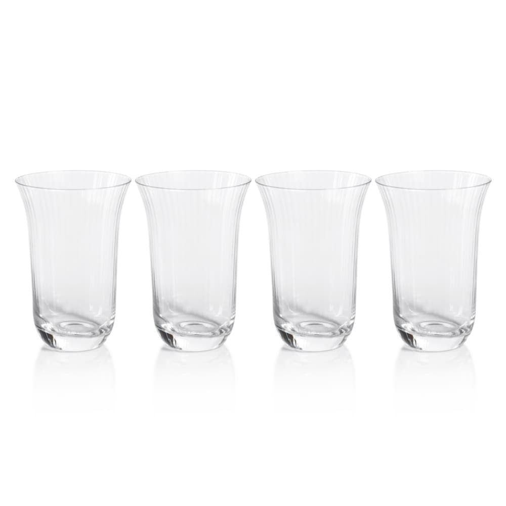 Kenley Clear Optic Highball Glasses Set of 4 by Zodax