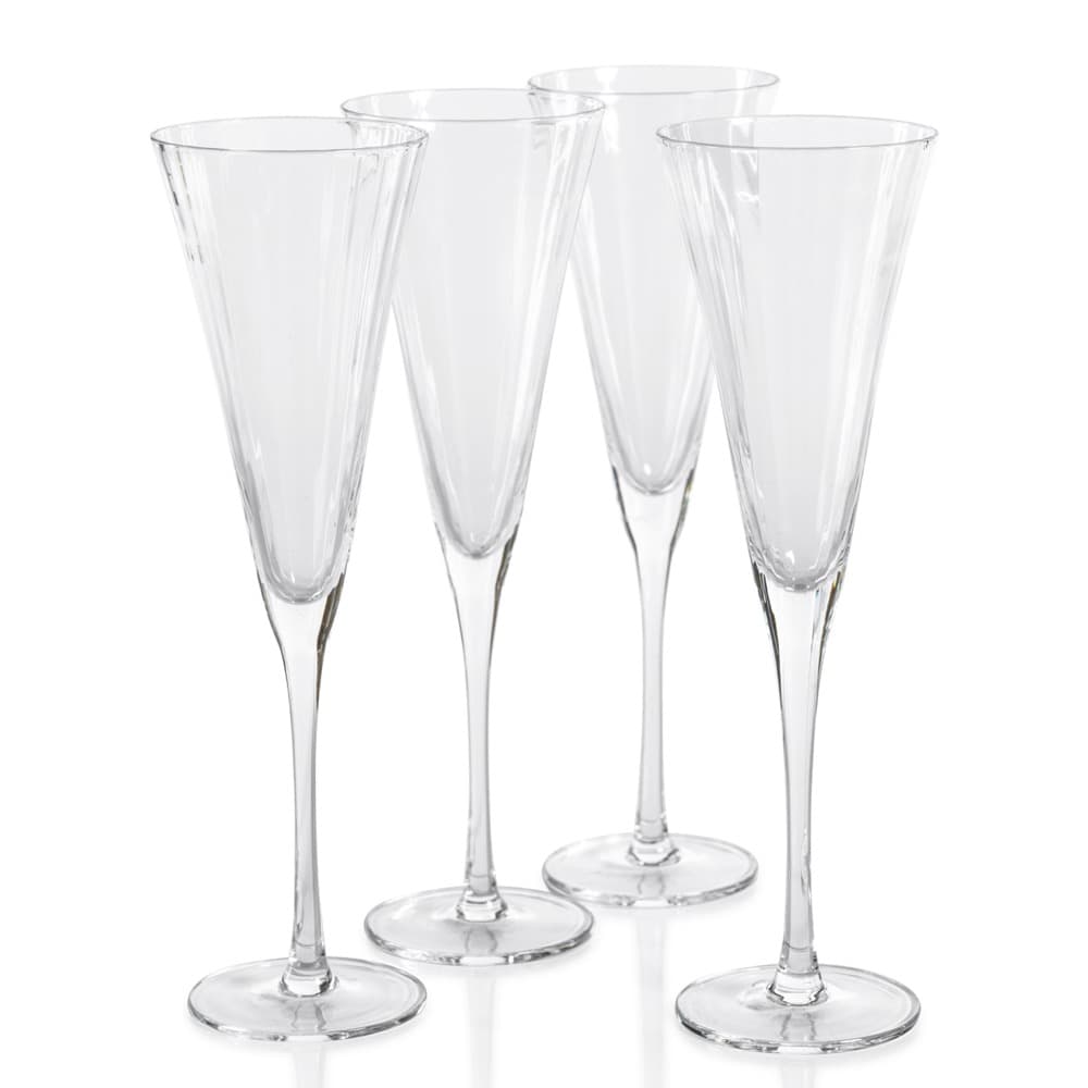 Cesena Optic Champagne Flutes Set of 4 by Zodax