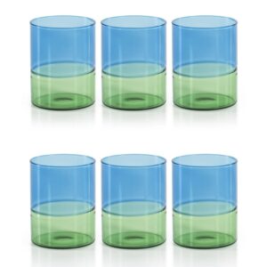 Renell Two-Toned Tumbler Glasses Set of 6 by Zodax