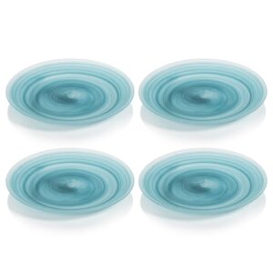 Large Barren Alabaster Glass Plates Set of 4 by Zodax