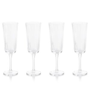 Forli Bubble Champagne Flutes Set of 4 by Zodax