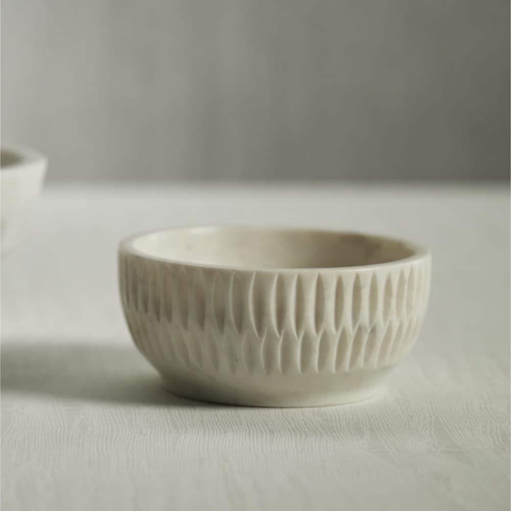 Fulham Etched Marble Condiment Bowl by Zodax - Image 2