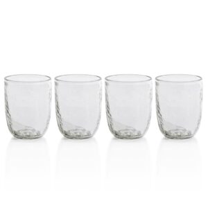 Pimlico Hammered Tumbler Glasses Set of 4 by Zodax