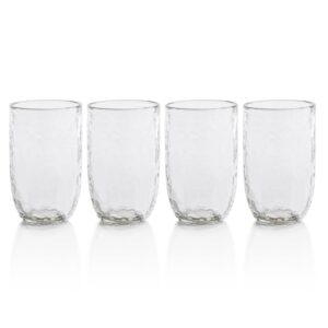 Pimlico Hammered Highball Glasses Set of 4 by Zodax