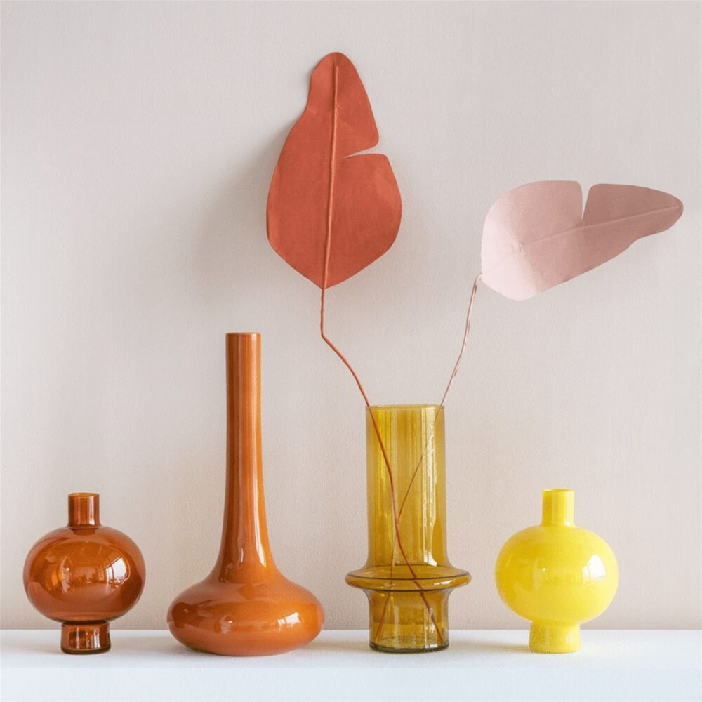 French Vanilla Recycled Glass Round Vase by Urban Nature Culture - Image 4