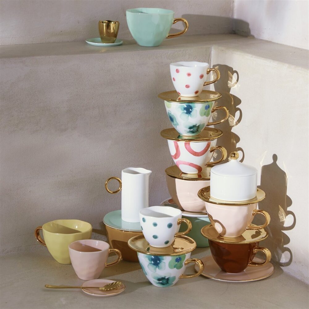 Good Morning White and Gold Sugar Pot by Urban Nature Culture - Image 5
