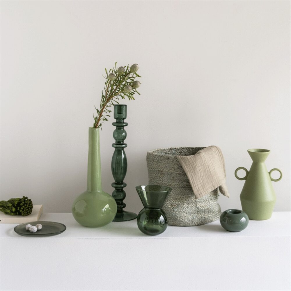 Duck Green Recycled Glass Vase by Urban Nature Culture - Image 2