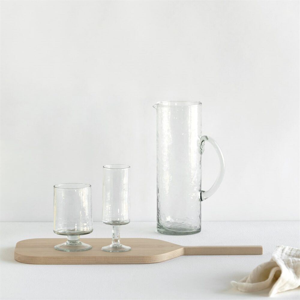 Hammered Glass Wine Glass Set of 4 by Urban Nature Culture - Image 2