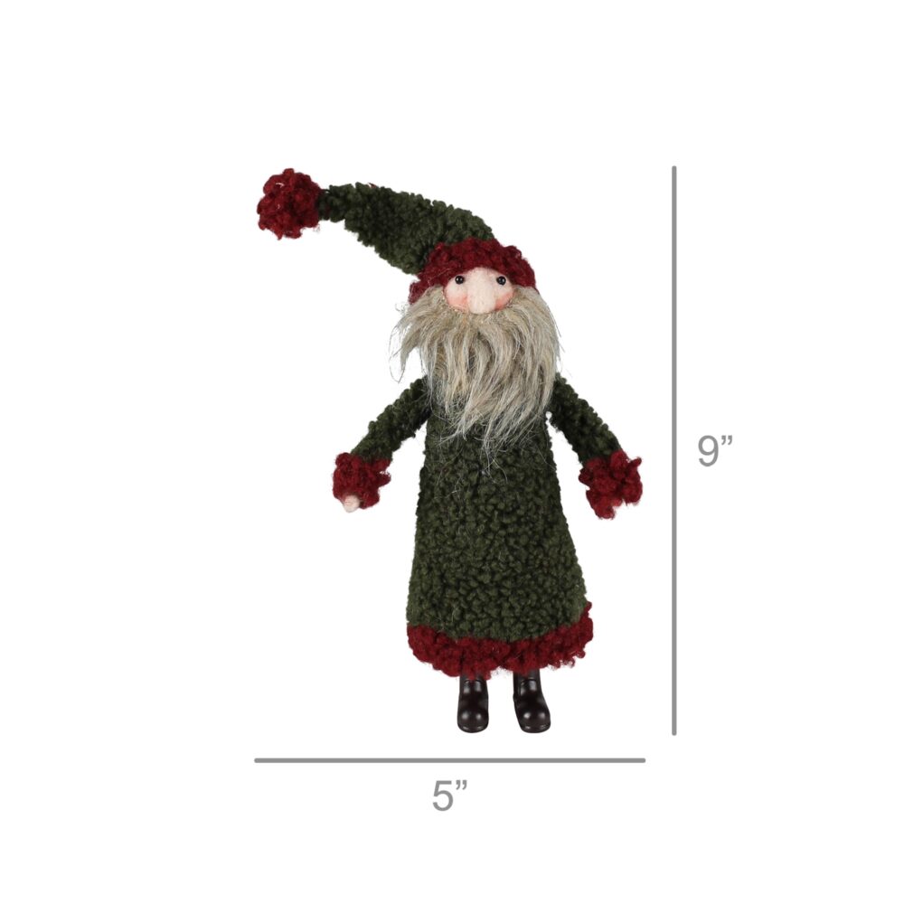 Small Wooly Felt Santa by HomArt - Image 3