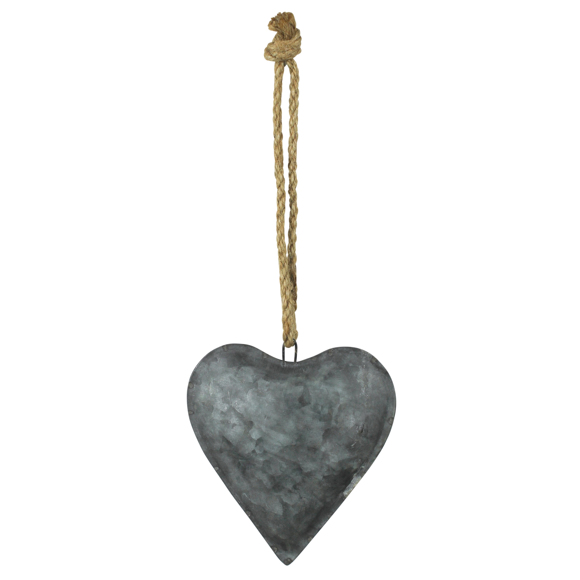 Tin Man's Galvanized Metal Heart Set of 2 by HomArt