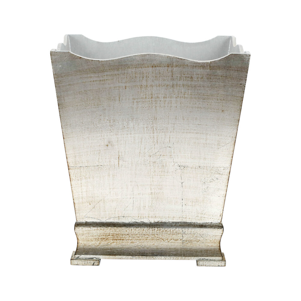 Florentine Wooden Accessories Platinum Waste Basket by VIETRI