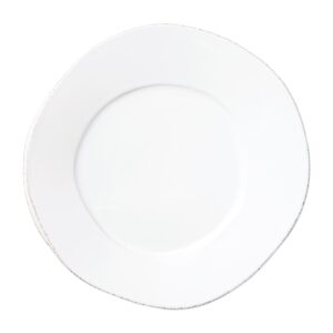 Lastra White American Dinner Plate by VIETRI
