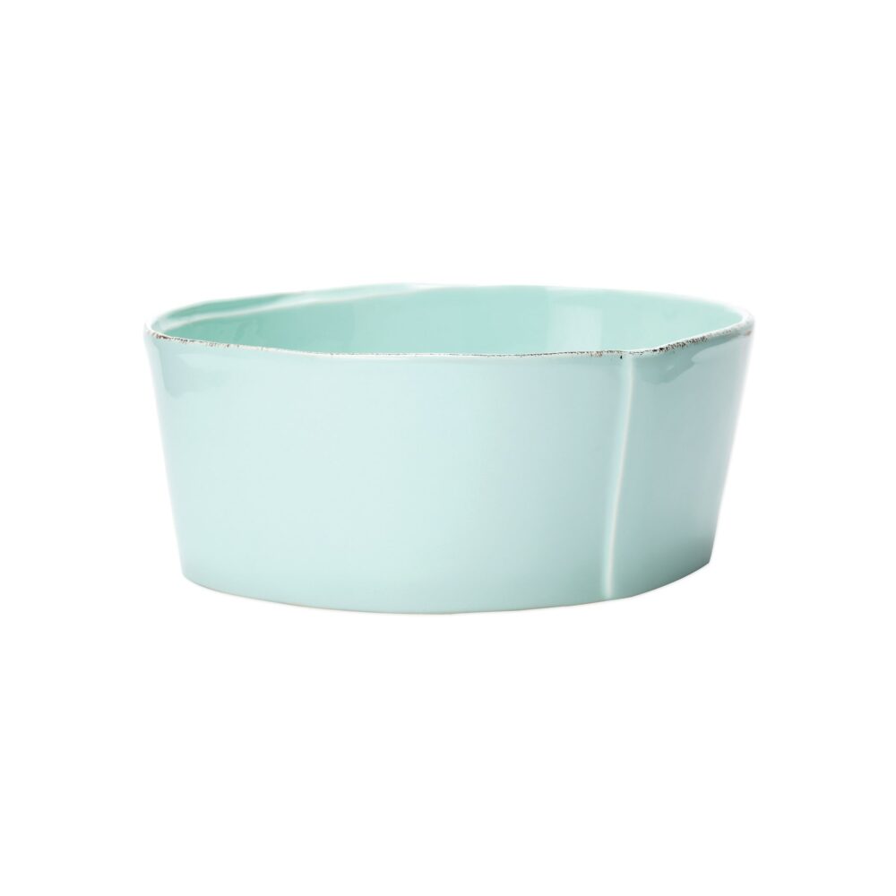 Lastra Aqua Medium Serving Bowl by VIETRI