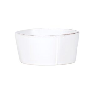 Lastra White Medium Serving Bowl by VIETRI