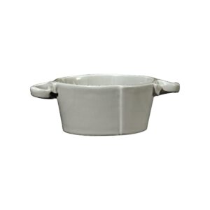 Lastra Gray Small Handled Bowl by VIETRI