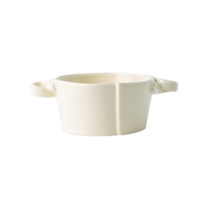 Lastra Linen Small Handled Bowl by VIETRI