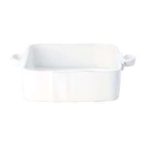 Lastra White Square Baker by VIETRI