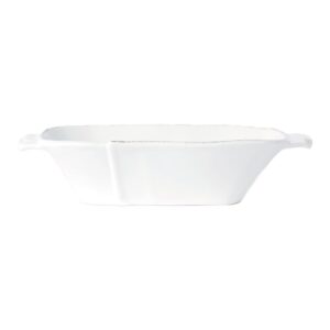 Lastra White Medium Au Gratin by VIETRI