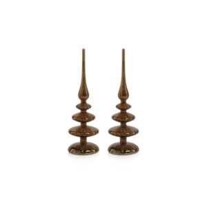 Azenor 11.5" Gold LED Tabletop Finials, Set of 2 by Zodax