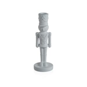 Tiler 8" White Nutcracker Taper Candle Holder by Zodax