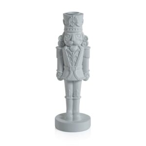 Tiler 10" White Nutcracker Taper Candle Holder by Zodax