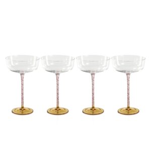 Sachi Cocktail / Martini Glasses, Set of 4 by Zodax