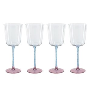 Sachi Red Wine Glasses, Set of 4 by Zodax