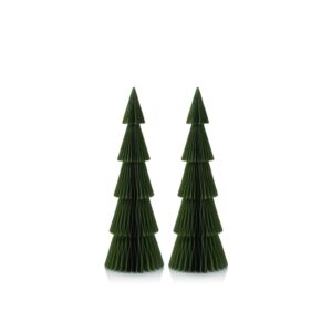 Miriam Light Green 24" Paper Decorative Verbier Trees, Set of 2 by Zodax