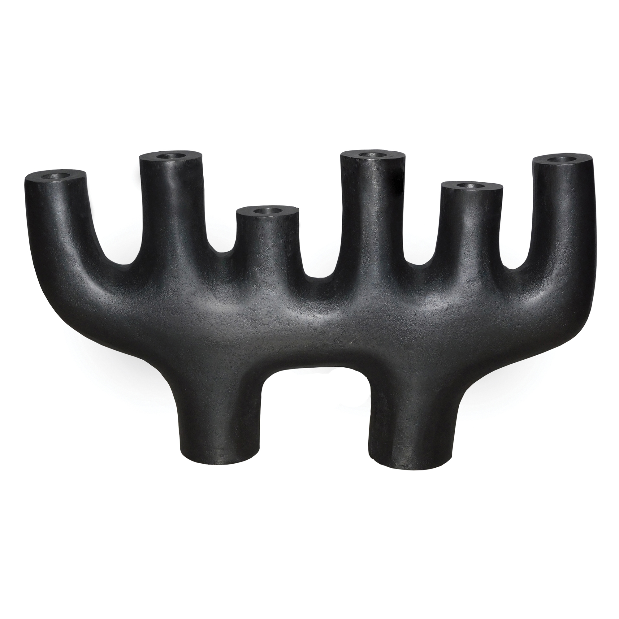 Phillips Matte Black Aluminum Taper Holder by HomArt Seven Colonial