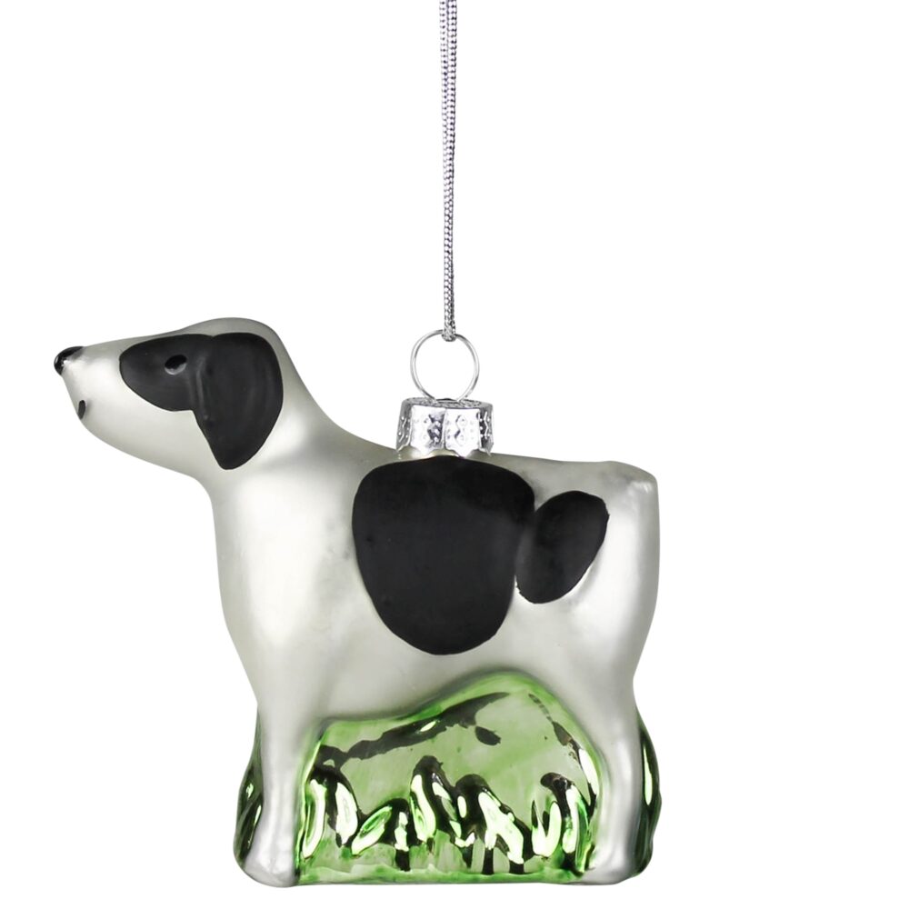 Dog Glass Ornament Set of 2 by HomArt