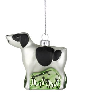 Dog Glass Ornament Set of 2 by HomArt