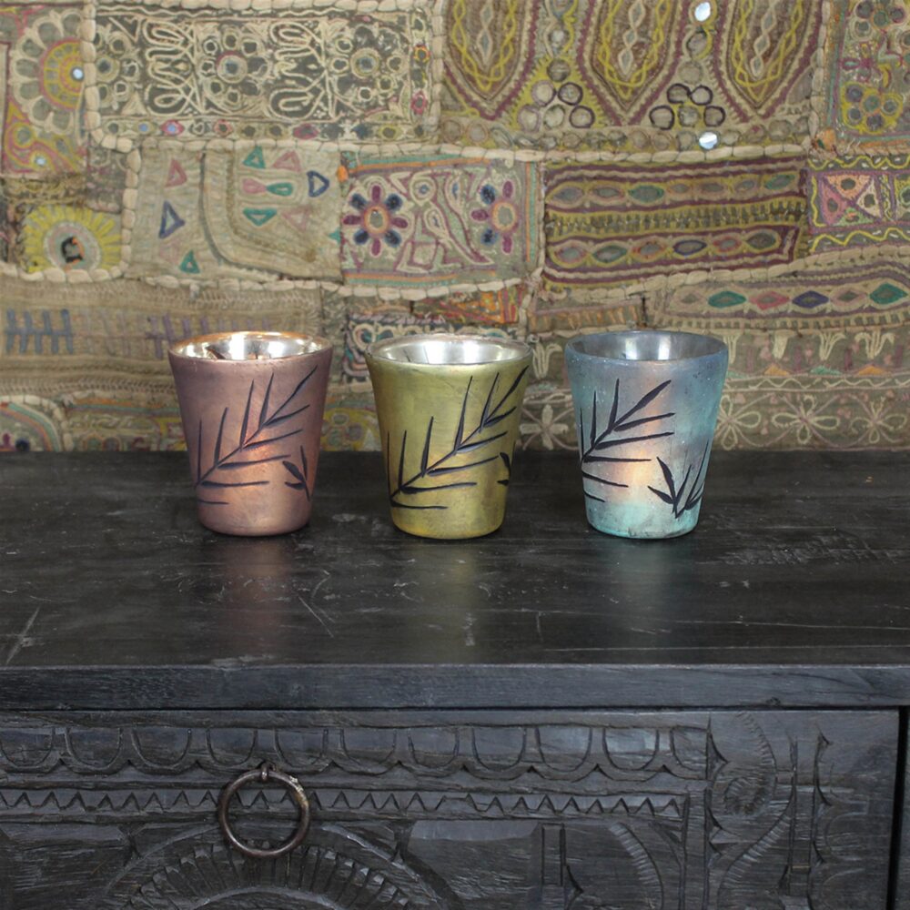 Robles Gold Glass Votive Set of 4 by HomArt - Image 3