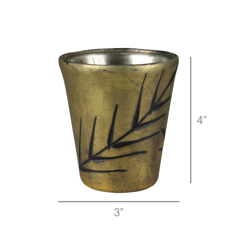 Robles Gold Glass Votive Set of 4 by HomArt - Image 2