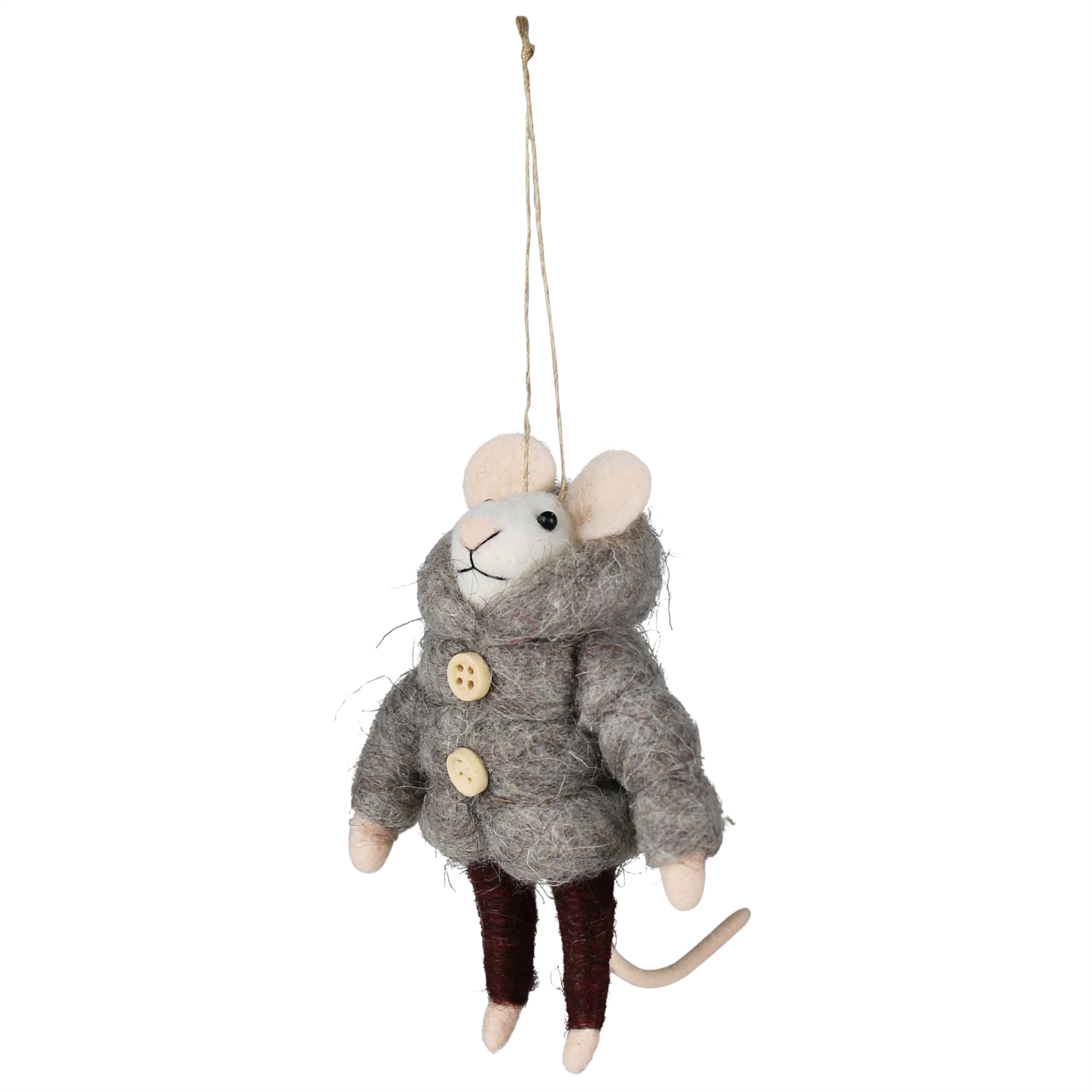Mouse in Puffer Jacket Ornament Set of 2 by HomArt - Image 3