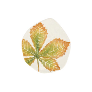Autunno Chestnut Leaf Salad Plate by VIETRI