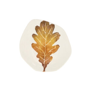 Autunno White Oak Leaf Salad Plate by VIETRI