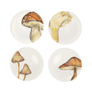 Autunno Assorted Mushroom Canape Plates - Set of 4 by VIETRI