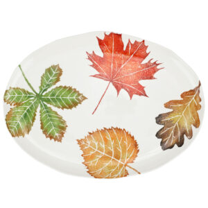 Autunno Assorted Leaves Large Oval Platter by VIETRI