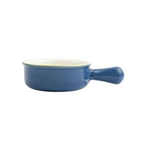 Italian Bakers Blue Small Round Baker with Large Handle by VIETRI