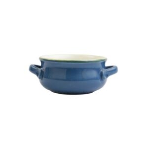 Italian Bakers Blue Small Handled Round Baker by VIETRI