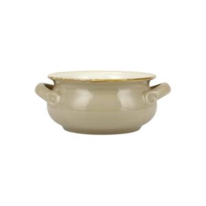 Italian Bakers Cappuccino Small Handled Round Baker by VIETRI