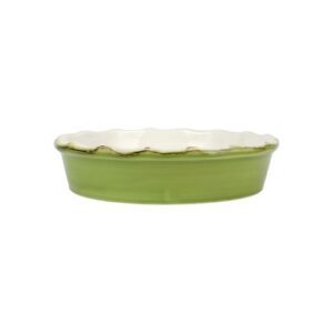 Italian Bakers Green Pie Dish by VIETRI