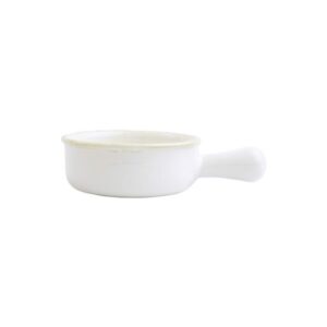 Italian Bakers White Small Round Baker with Large Handle by VIETRI